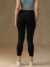 Ribbed High Waist Leggings Black