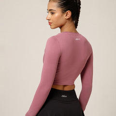 Essential Full Sleeve Crop top Mauve