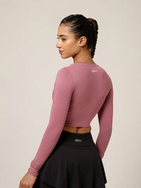 Essential Full Sleeve Crop top Mauve