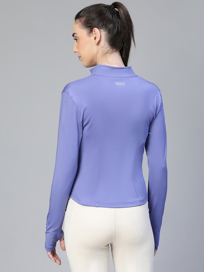 Sculpt Crop Jacket Purple