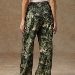 Printed Baggy Forest Camo Sweatpants