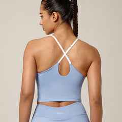 Cross Back Built In Bra Sky Blue