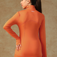 Ergonomic Seam Zip Jacket Orange