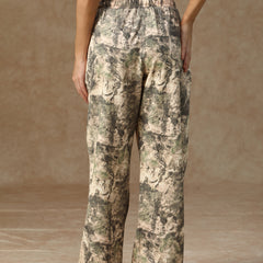 Printed Baggy Monochrome Camo Sweatpants