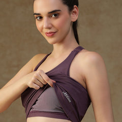 Built In Bra Y Adjustable Top Purple