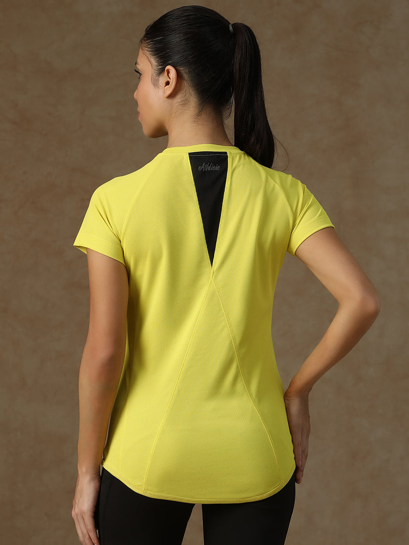 V Panel T-Shirt Yellow