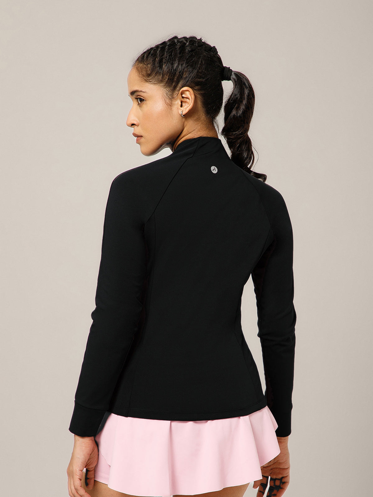 Linea Collarless Jacket Black