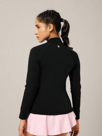 Linea Collarless Jacket Black
