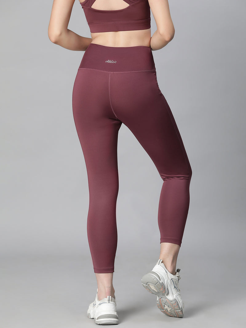 Laser Cut Leggings Mauve