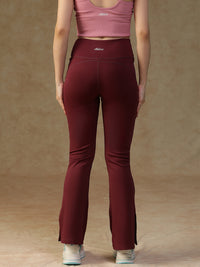 V-Shape Flare Pant Maroon