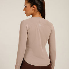 Bodycon Thumbhole T-shirt Beige
