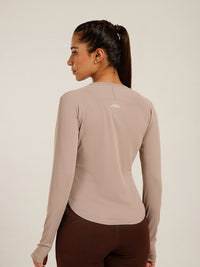 Bodycon Thumbhole T-shirt Beige