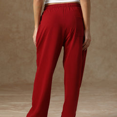 Flow Piping Sweatpants Maroon