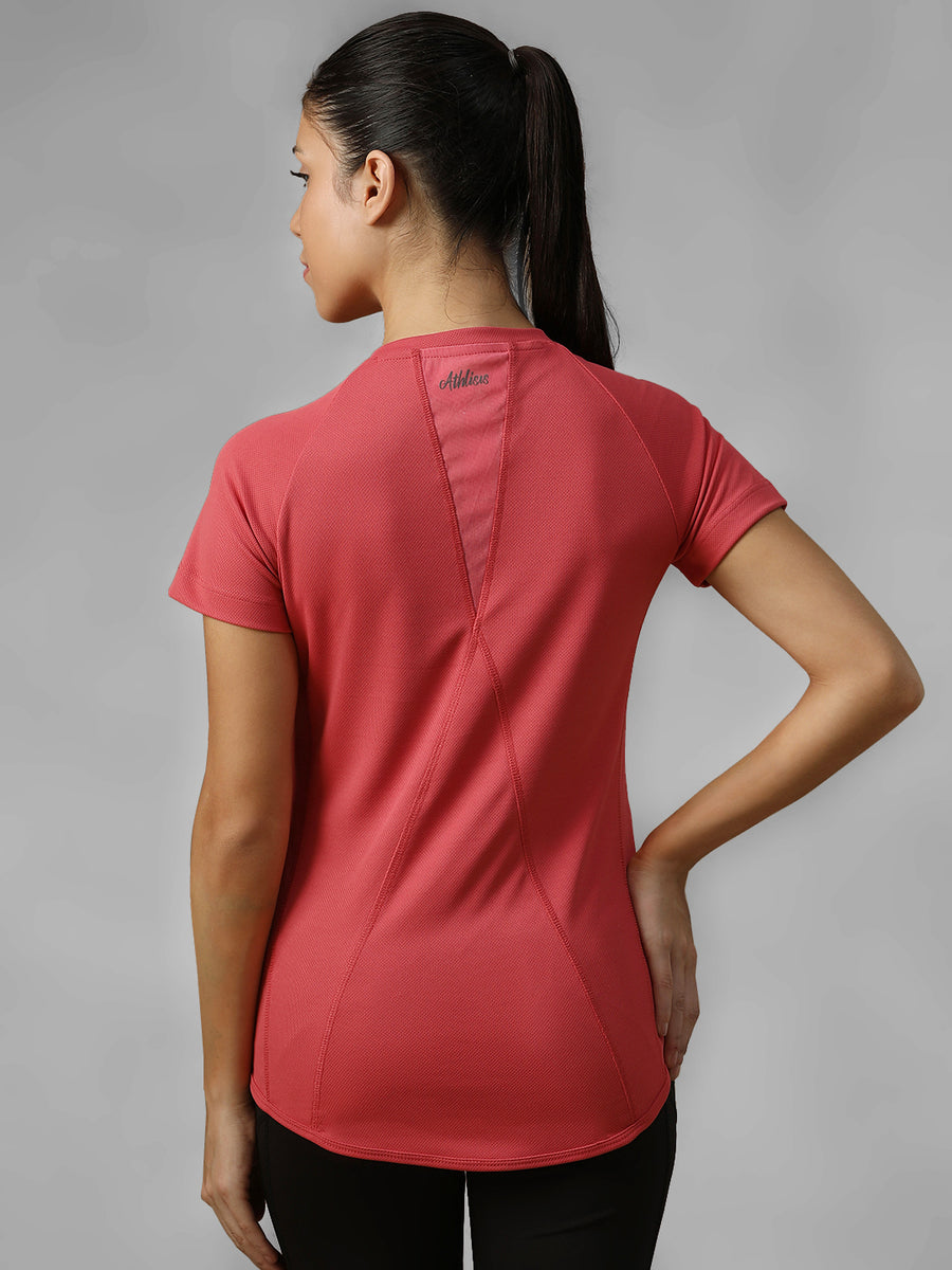 V Panel T-Shirt Pink