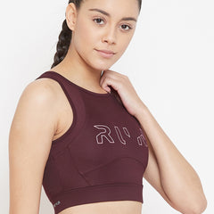 Run Sports Bra Maroon