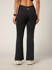 Ribbed Flare Pant Black