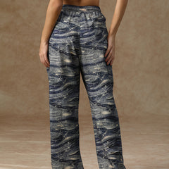 Printed Baggy Ocean Wave Sweatpants