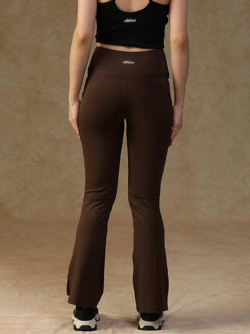 V-Shape Flare Pant Chocolate