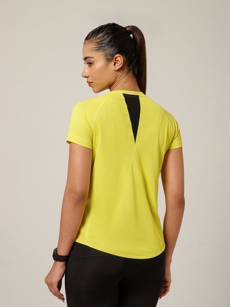 V Panel T-Shirt Lemon