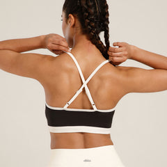 Flow Piping Sports Bra Black