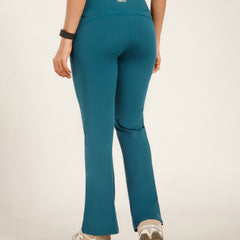 Defined Seam Flare Pant Teal