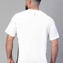 Contrast Side Panel T-Shirt White