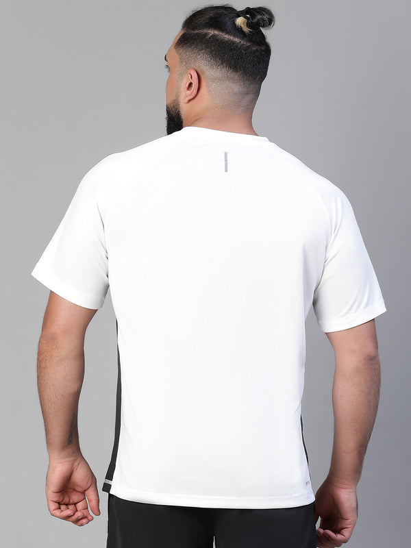 Contrast Side Panel T-Shirt White