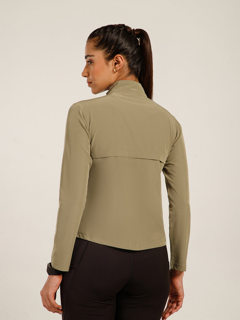NS Staple Zip Jacket Olive