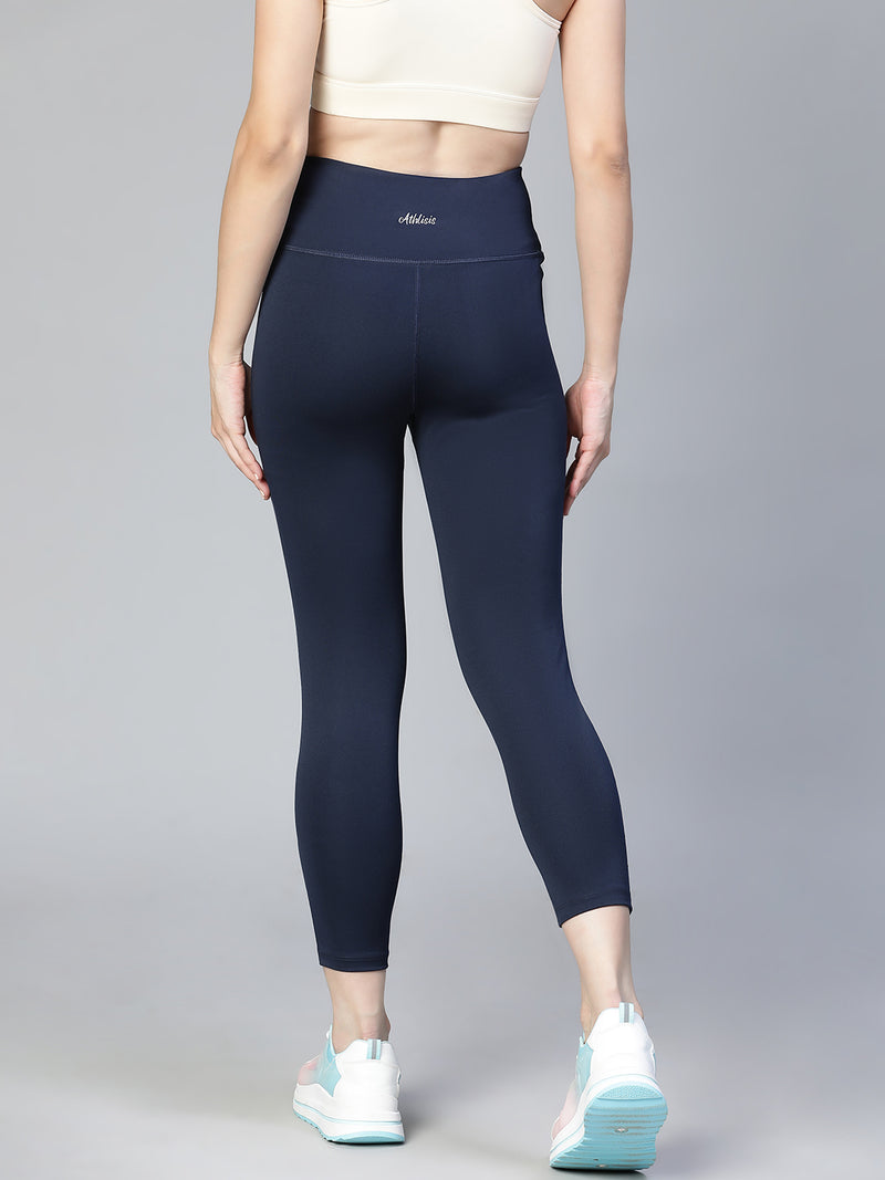 Laser Cut Leggings Navy