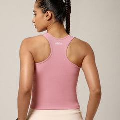 Built In Bra Racer Back Top Pink