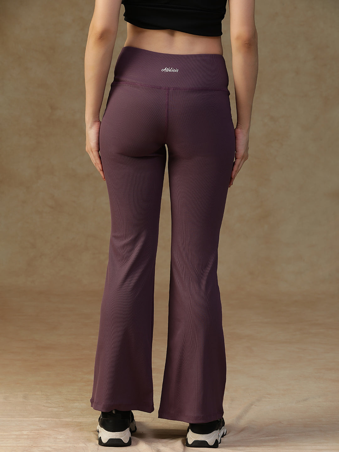 Ribbed Flare Pant Purple