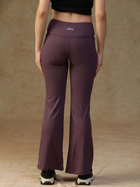 Ribbed Flare Pant Purple