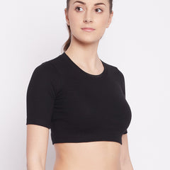 Everyday Cropped Tee Black