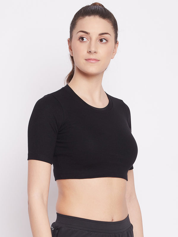 Everyday Cropped Tee Black