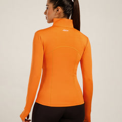 Defined Seam Zip Jacket Orange