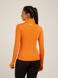 Defined Seam Zip Jacket Orange