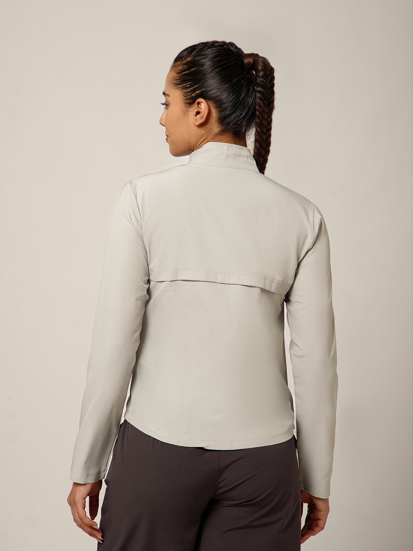 NS Staple Zip Jacket Light Grey