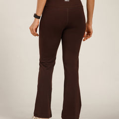 Defined Seam Flare Pant Brown
