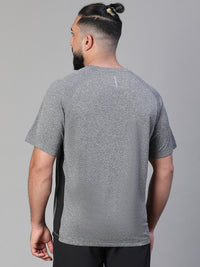Contrast Side Panel T-Shirt Gray