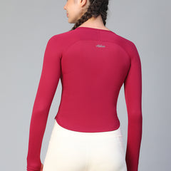 Bodycon Thumbhole T-shirt Maroon