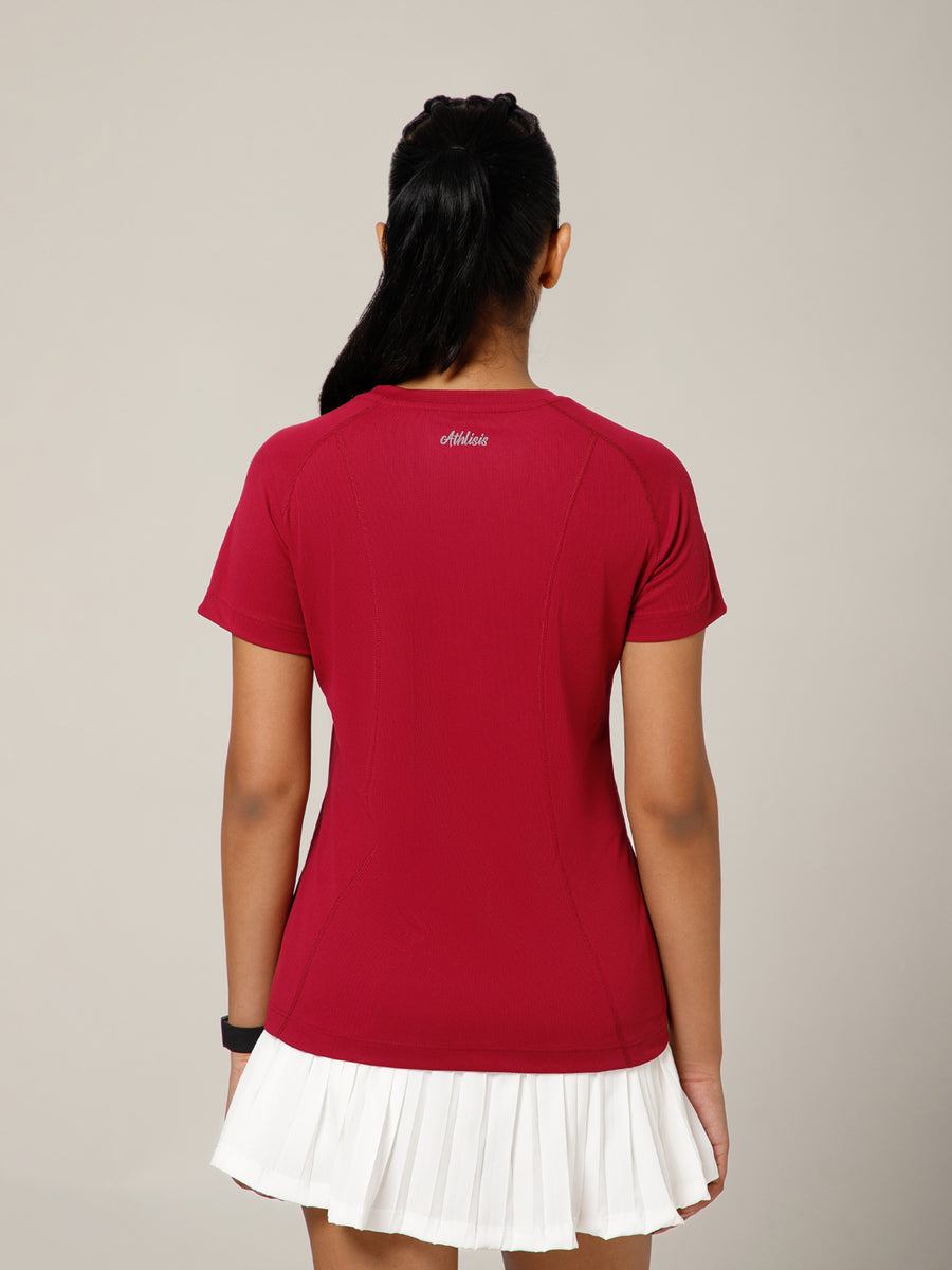 Raglan Sleeve T-Shirt Maroon