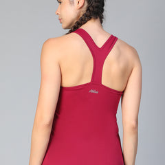 Y-Back Tank Top Maroon