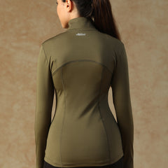 Ergonomic Seam Zip Jacket Olive