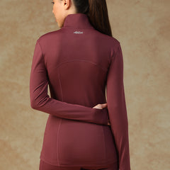 Ergonomic Seam Zip Jacket Maroon