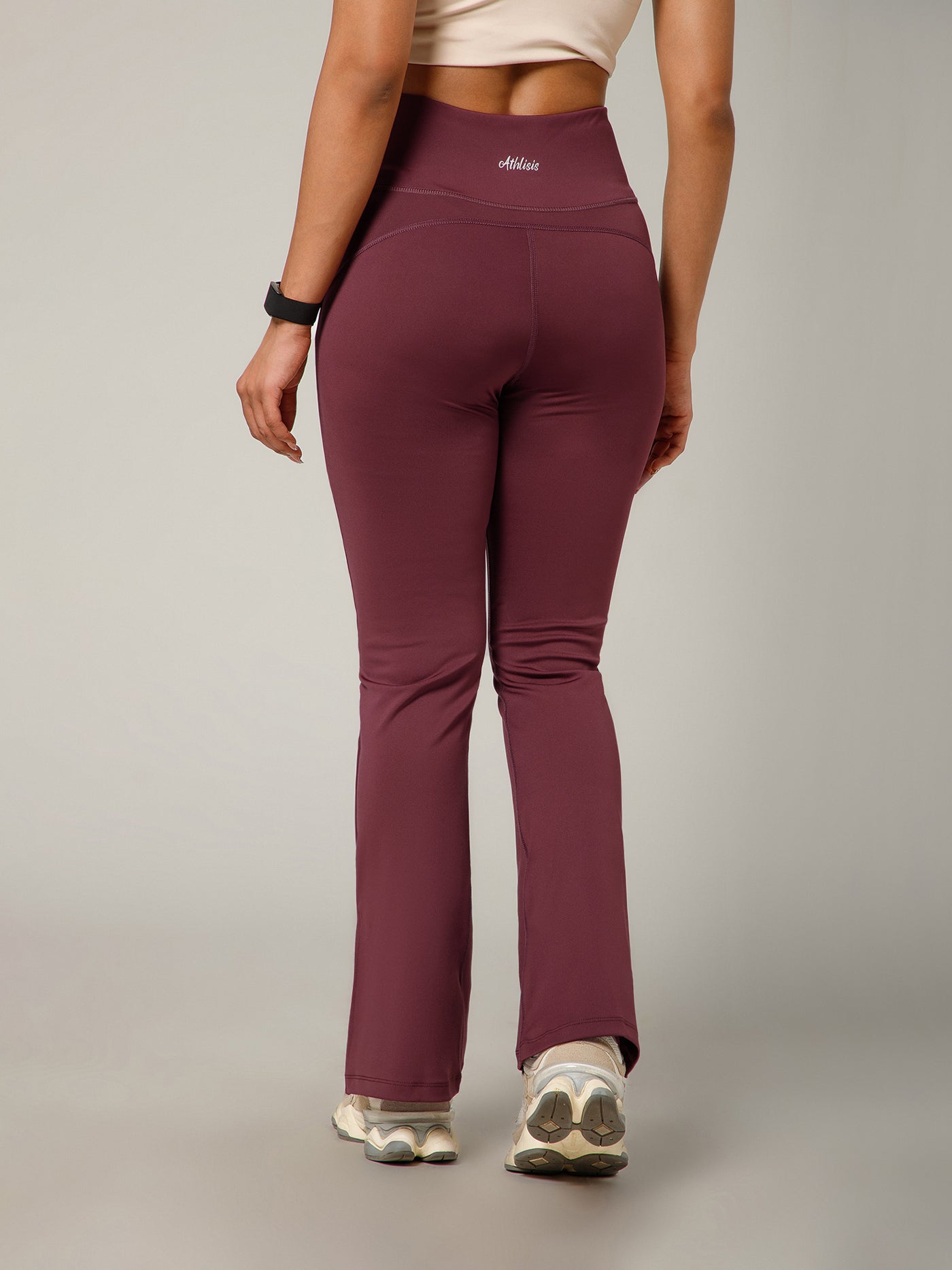 V-Shape Flare Pant Maroon
