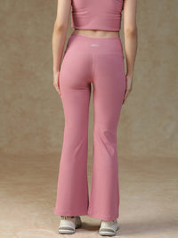 Ribbed Flare Pant Pink