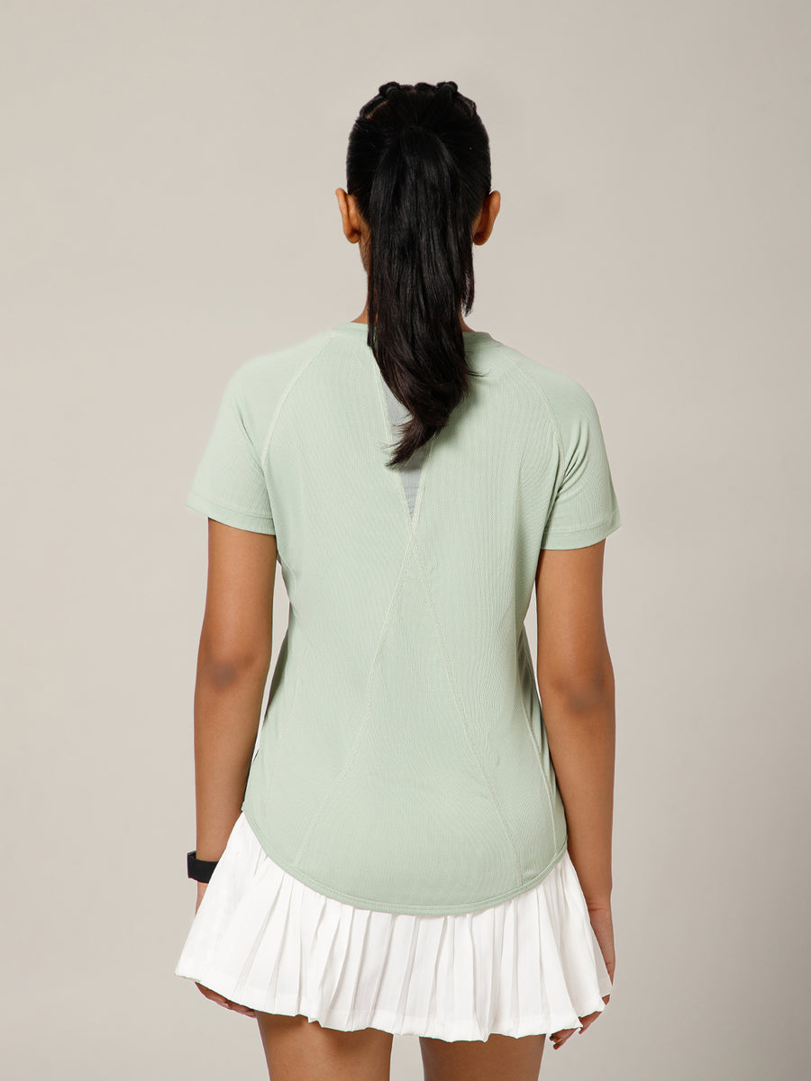 V Panel T-Shirt Mint Sage