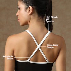 Flow Piping Sports Bra Black