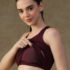 Built In Bra Y Adjustable Top Wine