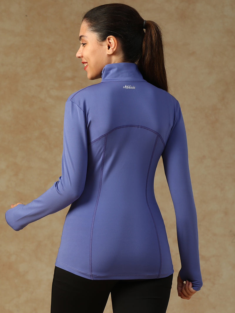 Ergonomic Seam Zip Jacket Purple